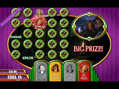 £2066 BIG WIN (82 X STAKE) THE WIZARD OF OZ: RUBY SLIPPERS™ BIG WIN SLOTS AT JACKPOT PARTY