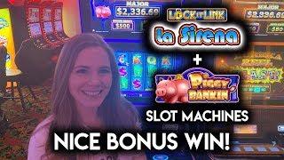 BONUS! Nice Win! Lock-it Link Piggy Banking Slot Machine!