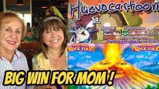 BIG WIN FOR MOM ON VOLCANIC ROCK FIRE! I WIN ON HUEVO CARTOON