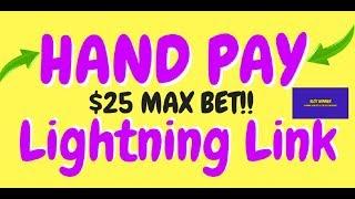 HAND PAY!!! Lightning LINK $25 BIG WAGER!