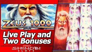 Zeus 1000 Slot - Live Play and Two Bonuses in New WMS Colossal Reels title