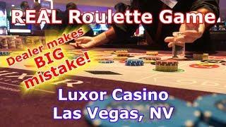 DEALER SCREWS UP - REAL Roulette Game #4 - Luxor Casino, Las Vegas, NV - Inside the Casino