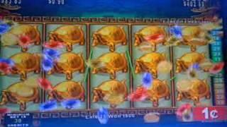 FULL SCREEN- China Mystery slot machine GOLDEN TURTLE WIN!