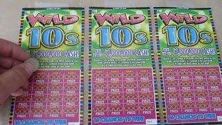 THREE WILD 10s Instant Lottery Scratchcards