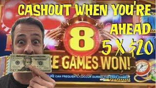 SLOT MACHINE CASHOUT STRATEGY 5 x $20 • TOTAL MELTDOWN • BULLION FACTORY AND MORE!!