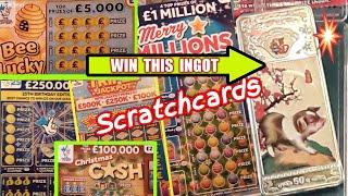 Wow•Scratchcards•.Bee Lucky•Triple Jackpot•Pot of Gold•Christmas Cash•(Name that PIG)•
