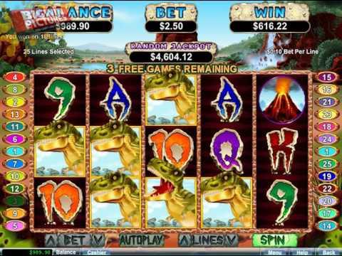 T-Rex Slot RTG - BIG Win Free Games!