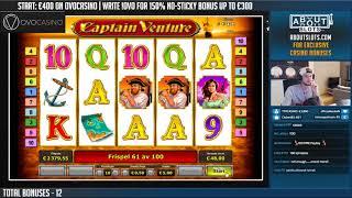 BIG WIN!!!! Captain Venture Big win - Casino - Bonus Round (Online Casino)