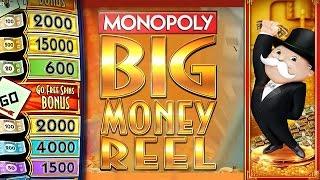 *NEW SLOT* - MONOPOLY BIG MONEY REEL SLOT - LIVE PLAY + BONUS! - Slot Machine Bonus