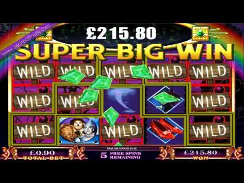 £239.85 MEGA BIG WIN  (266 X STAKE) ON WIZARD OF OZ™ SLOT GAME AT JACKPOT PARTY®