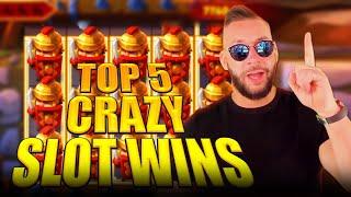 TOP 5 CRAZY SLOT WINS | ONLY THE BEST MOMENTS #2