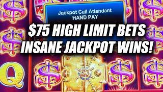 MASSIVE $75 BETS OPENS IN THE JACKPOT VAULT AND PRODUCES HUGE WINS ⋆ Slots ⋆ STRIKING STARS SLOT MACHINE