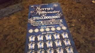 GET TWO FREE $20 TICKETS TO WIN $1 MILLION. MERRY MILLIONAIRE SCRATCH OFF WINNER!