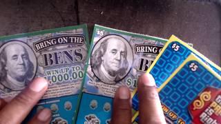 Brand New Tickets from New York Lottery - Price is Right and Bring on The bens