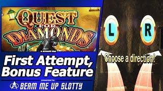 Quest for Diamonds Slot - First Attempt, Picking Bonus Feature