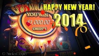 LIVE 2014 HAPPY NEW YEAR $1,000.00 WINNER During SLOT BONUS