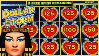 HIGH LIMIT Dollar Storm Egyptian Jewels $25 Bonus Round & Drop & Lock Deep Sea Magic Slot Machine