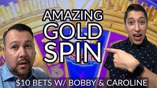BIG WIN • $10 Max Bet on Wheel of Fortune GOLD Spins