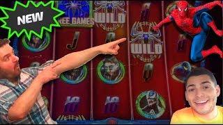 Nate & SDGuy Show You How To Double Up on A New Slot From Spiderman • Slot Live Play & Bonus