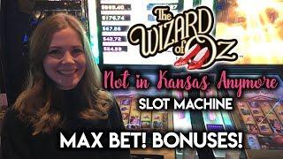 Not in Kansas Anymore Slot Machine! Chasing Tornadoes! Max Bet! Bonuses!!!