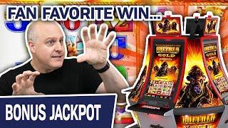 ⋆ Slots ⋆ BUFFALO GOLD Jackpot HANDPAY! ⋆ Slots ⋆ Fan Favorite WIN on a Fan Favorite SLOT MACHINE