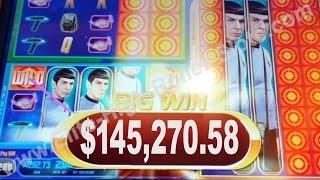 •STAR TREK SLOT GEEKY $145,000 GRAND BIG BONUS WIN! JACKPOT HANDPAY!!! High Stakes Vegas Casino IGT 