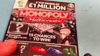 Scratchcards..MONOPOLY..Fast 500.& Fast 50..Lucky Lines..9x LUCKY..MILLIONAIRE Green..