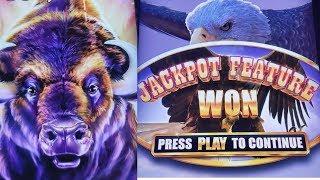 Buffalo Grand Slot Machine Max Bet Bonuses Won & Nice Line Hit | Live Aristocrat Slot Play