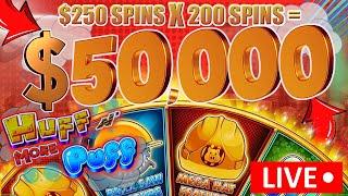 $250 SPINS! LARGEST JACKPOT EVER ON ⋆ Slots ⋆ Huff N’ More Puff High Limit Live Slot Play!$50,000 HIGH LIMIT