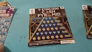 Tuesday Scratchcard..NEW CASH PYRAMID Cards..Monopoly..Look WINNING 7's are back?