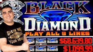 Chasing $68,000 JACKPOT On High Limit Black Diamond ! $20 Max Bet Bonus On Ultimate Fire Link Slot