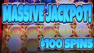 MASSIVE FREE GAME BONUS WHEN MAX BETTING $100 PER SPIN!