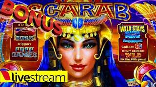 Part 2 - Live STREAM Slot Play W/NG Slot | Scarab Slot Max Bet Bonus | Loteria Lock It Link Bonus