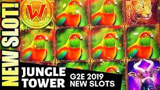•G2E 2019• NEW IGT SLOTS! (PART 2 OF 2) JUNGLE TOWER (SUPER VOLATILE!) & JUMANJI 4D SLOT MACHINE
