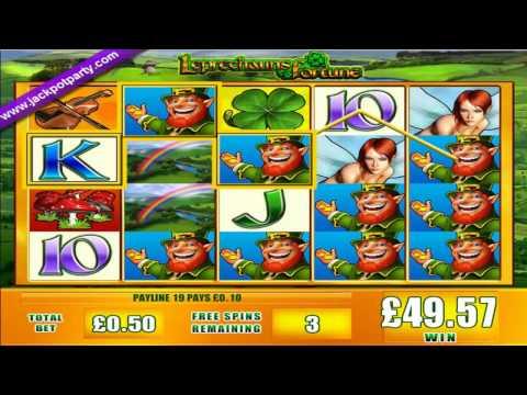 £109.96 SUPER BIG WIN (219 X STAKE) LEPRECHAUNS FORTUNE™ BIG WIN ONLINE SLOTS AT JACKPOT PARTY