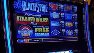 BIG WIN - Bally Bullseye Blackstar - big win bonus slot machine - 5c denom
