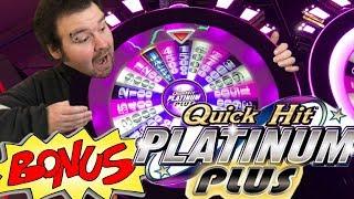 Quick Hit Platinum Plus live play at max bet $6.00 BONUS FREE SPINS