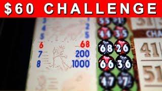 VIDEO KENO - $1 BET - $60 CHALLENGE | IGT GAME KING LIVE PLAY