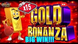 Gold Bonanza: Rolling Action Slot Bonuses BIG WIN!!