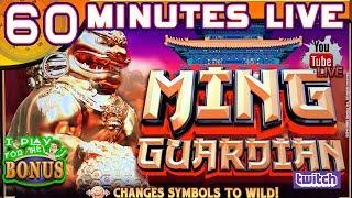 • 60 MINUTES LIVE • MING GUARDIAN • NEW GAME! • HIGH LIMIT SLOT PLAY