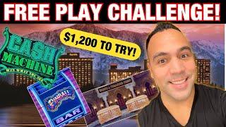 ⋆ Slots ⋆ $1200 HIGH LIMIT Free Play Challenge @ Harrah’s Lake Tahoe! | Pinball, Cash Machine & ⋆ Sl