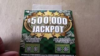 $500,000 Jackpot - $10 Instant Lottery Ticket Scratchcard