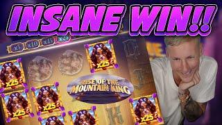INSANE WIN!!! Rise of the Mountain King BIG WIN - Casino Game from Casinodaddys live stream