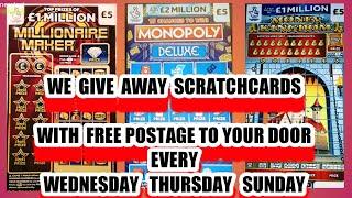 SCRATCHCARDS.....WE GIVE THEM AWAY....INCLUDES THE NEW SCRATCHCARD MILLIONAIRE MAKER