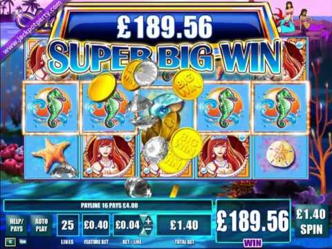 £434 MEGA BIG WIN (310 X STAKE) MERMAID'S GOLD™ JACKPOT PARTY® BEST ONLINE SLOT GAMES