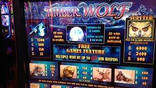 Timberwolf Slot Bonus W/ Retrigger Big Win -Aristocrat