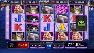 100 Cats slots - 1,445 win!