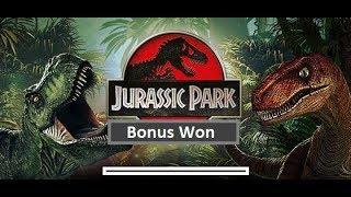 Jurassic Park  Slot Machine Bonus Won !!!! MAX BET *LIVE PLAY* Free Spins Bonus