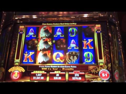 Ainsworth eagle bucks high limit slot machine bonus $20 bet