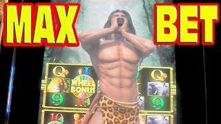 Tarzan&Jane MAX BET FIRE WHEEL Slot Machine Bonus NICE WIN